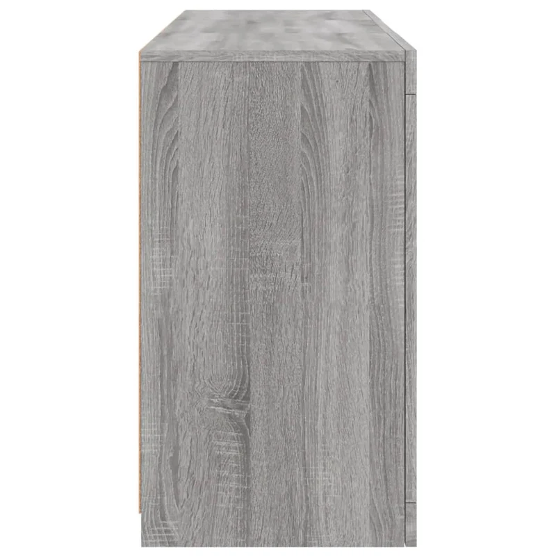 Buffet bahut commode armoire meuble de rangement organisateur cuisine salle de séjour salon avec lumières LED sonoma 123 x 37 x 67 cm gris 02_0030050