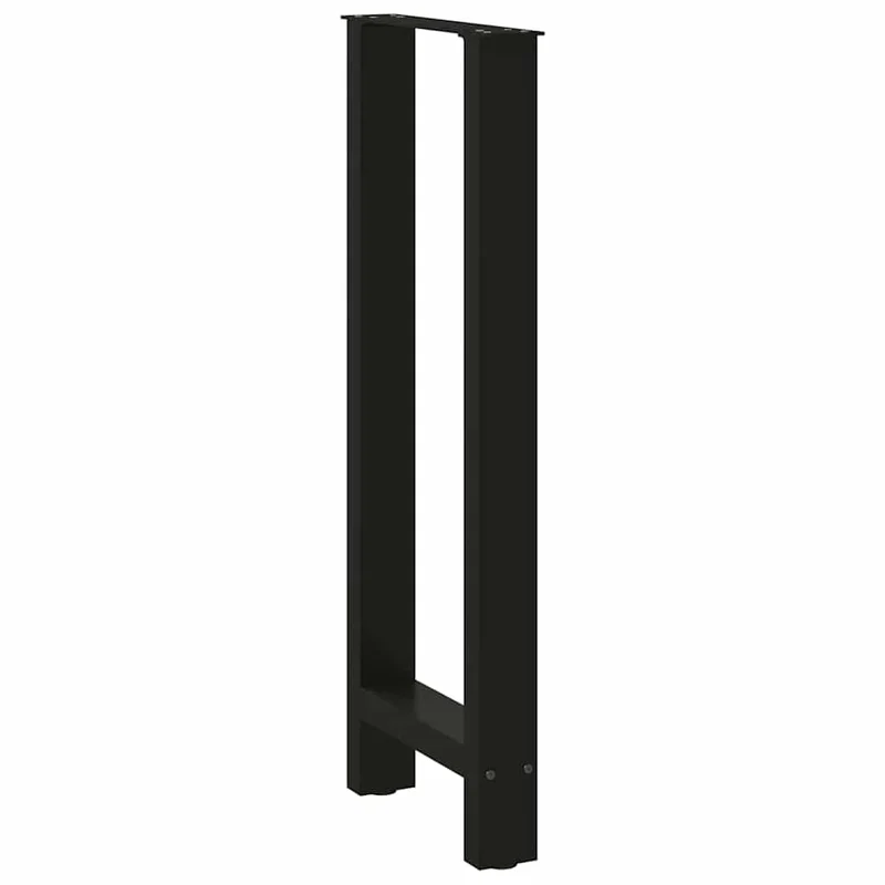 Lot de 2 pieds de table de bar en acier noir 50 x 100 cm robuste et stable design moderne 02_0057580