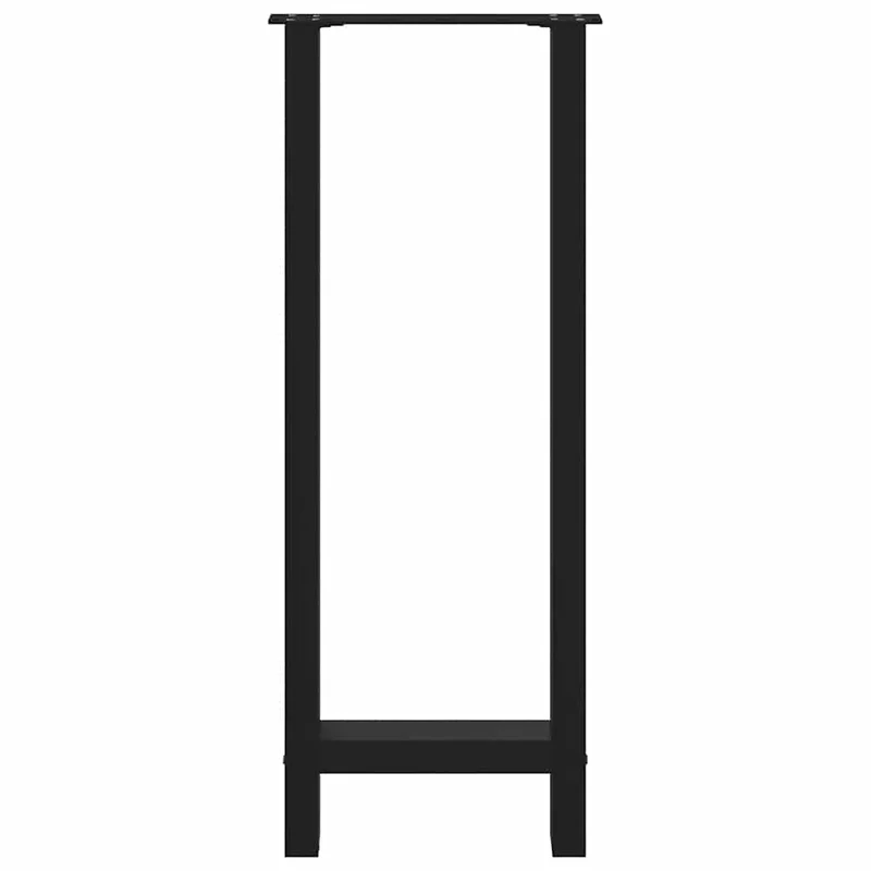 Lot de 2 pieds de table de bar en acier noir 50 x 100 cm robuste et stable design moderne 02_0057580
