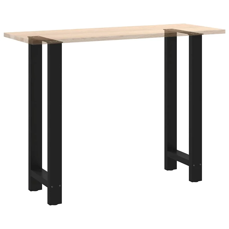 Lot de 2 pieds de table de bar en acier noir 50 x 100 cm robuste et stable design moderne 02_0057580