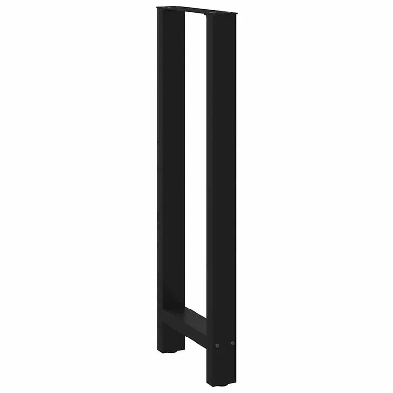 Lot de 2 pieds de table de bar ajustables 40 x 110-111 cm design moderne salle à manger en acier noir 02_0057588