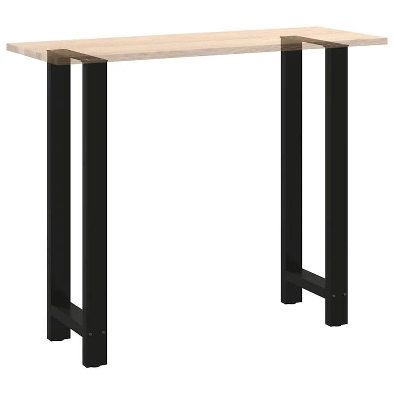 Lot de 2 pieds de table de bar ajustables 40 x 110-111 cm design moderne salle à manger en acier noir 02_0057588