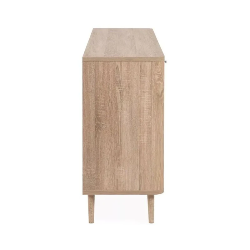 Madia rovere sonoma da 175 cm con 3 cassetti e 3 ante effetto rafia - KUTA51A