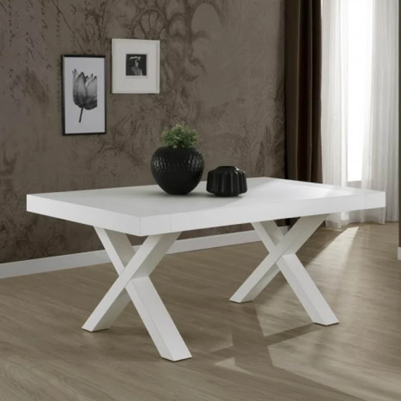 Tavolo allungabile colore bianco larice 160x90 cm - Gondar