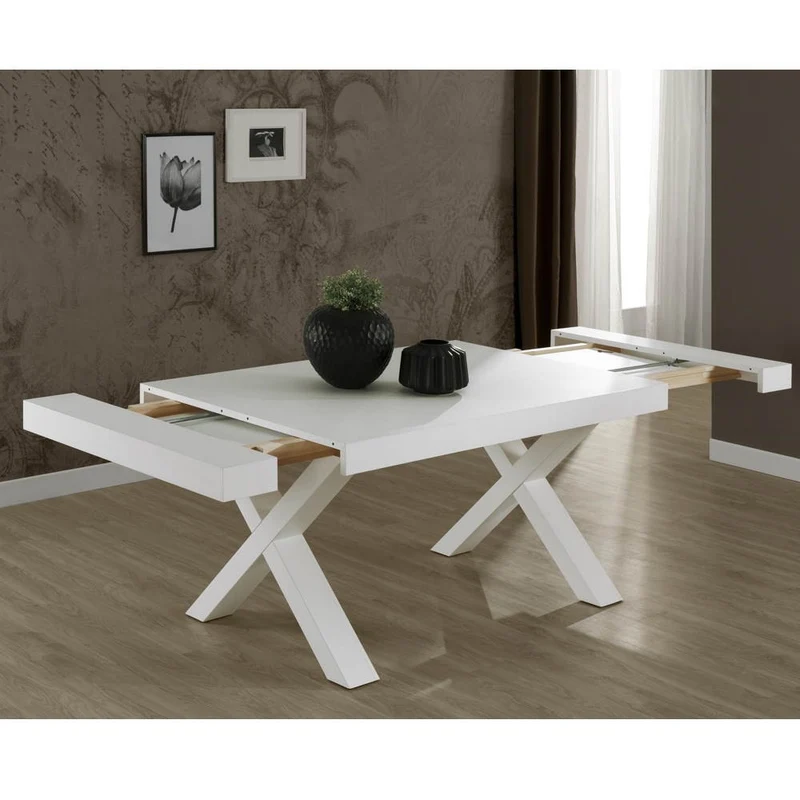 Tavolo allungabile colore bianco larice 160x90 cm - Gondar
