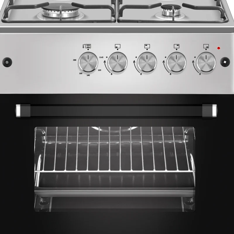 Cucina a gas 50x80h cm in acciaio inox con forno classe A - Flora 60