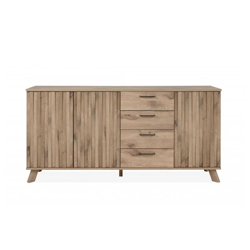 Madia 175 cm con 3 ante e 4 cassetti colore rovere - Wellington51A
