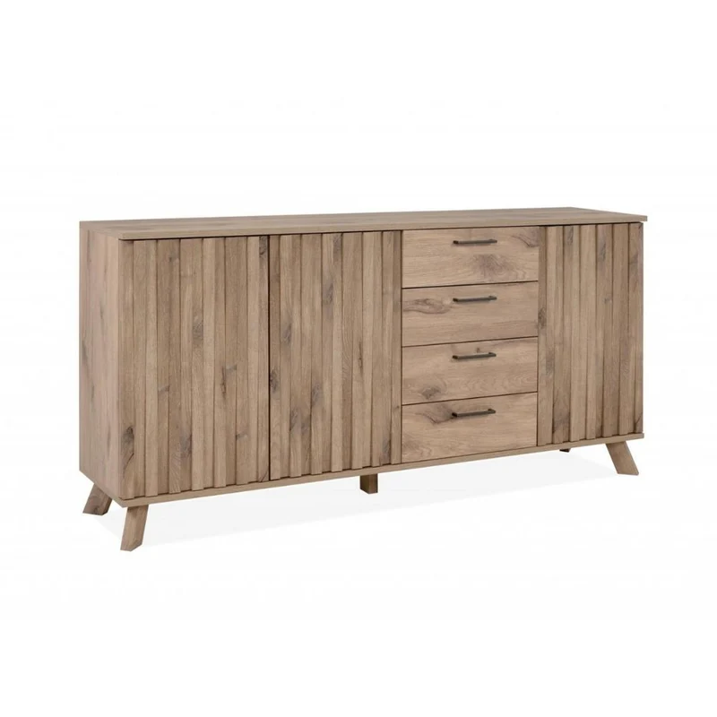 Madia 175 cm con 3 ante e 4 cassetti colore rovere - Wellington51A