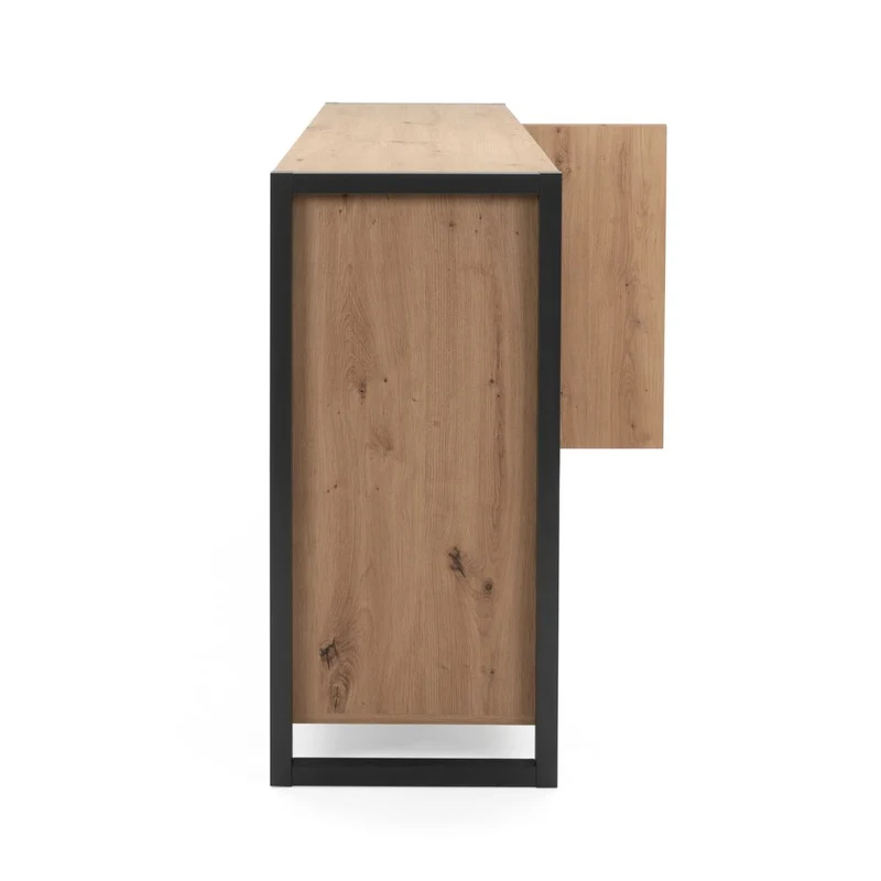 Madia 160 cm con ante e cassetti colore quercia e antracite - Denver 3