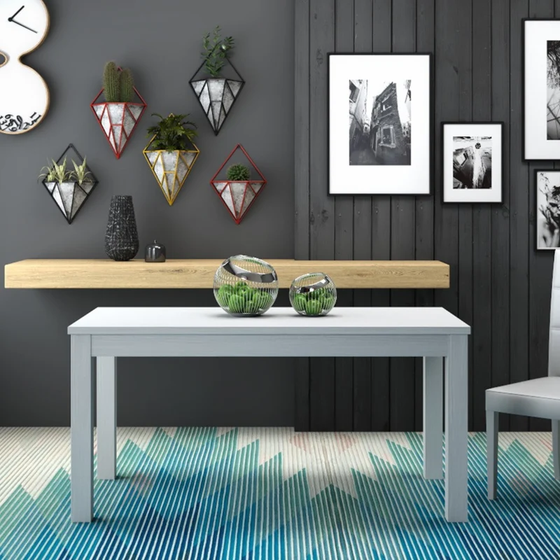 Tavolo allungabile colore bianco frassinato 160x90 cm - Elindo