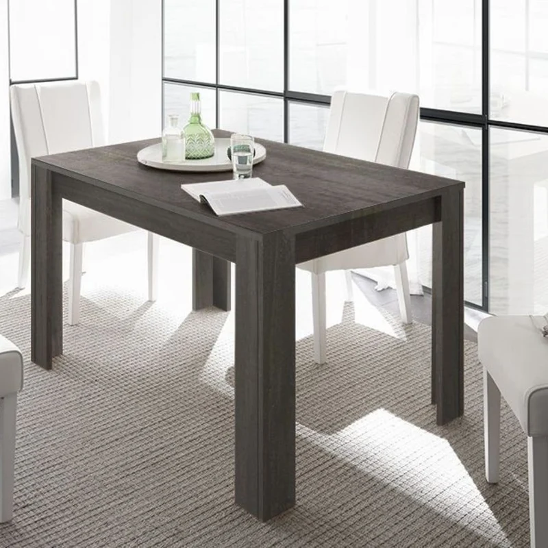 Tavolo moderno allungabile colore titanio 137x90 cm - Sabry