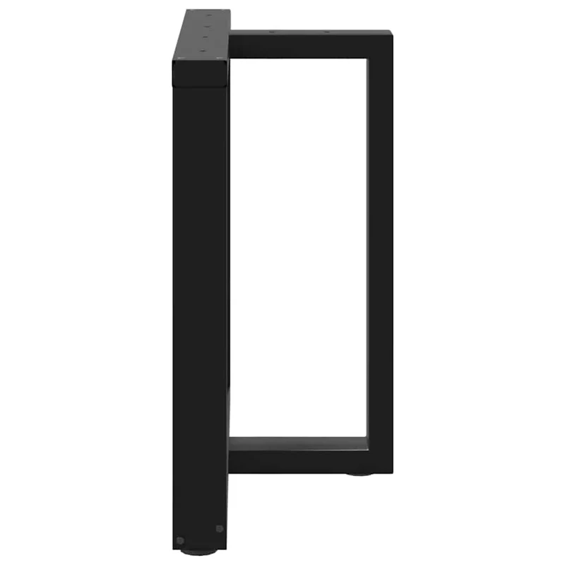Lot de 2 pieds de table à manger en T ajustables 70 x 35 x 73 cm en acier noir 02_0057324