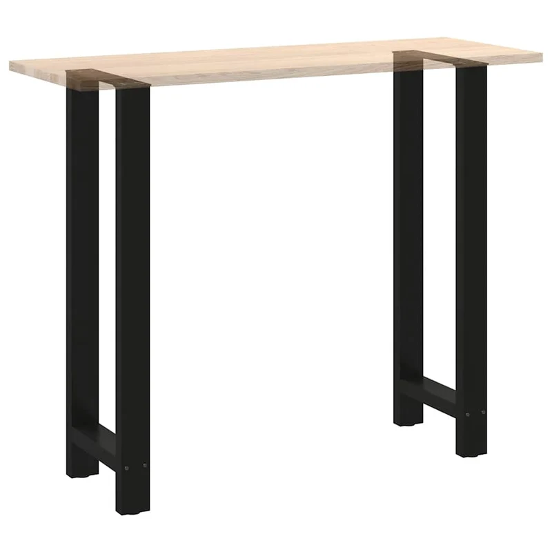 Lot de 2 pieds de table de bar réglables noir 50 x 110 cm design moderne en acier noir 02_0057592