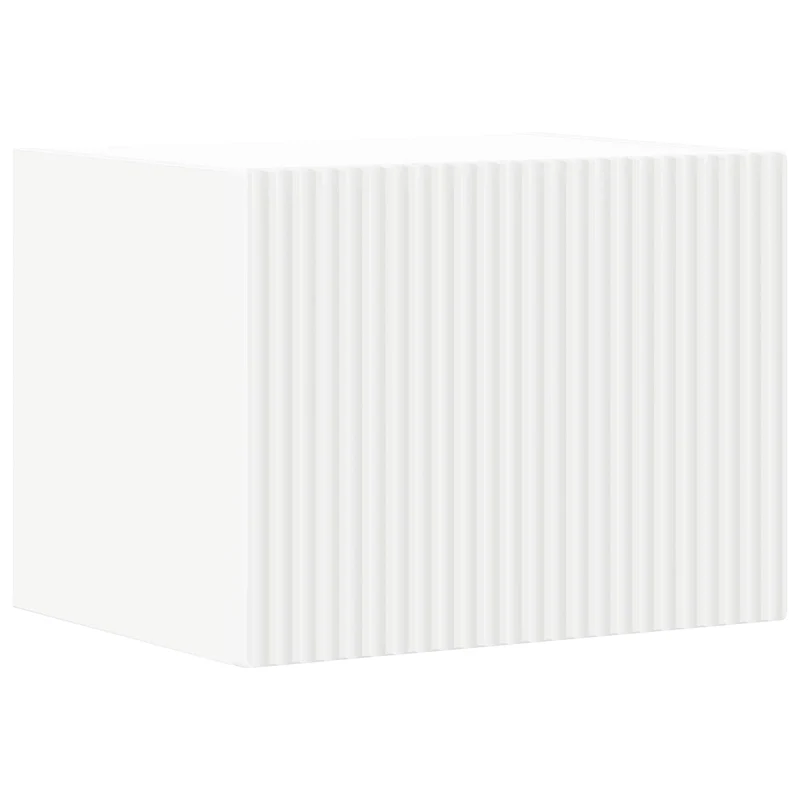 Meuble TV mural moderne modulable rangement spacieux 31 x 100 x 29,5 cm en bois blanc 02_0056208