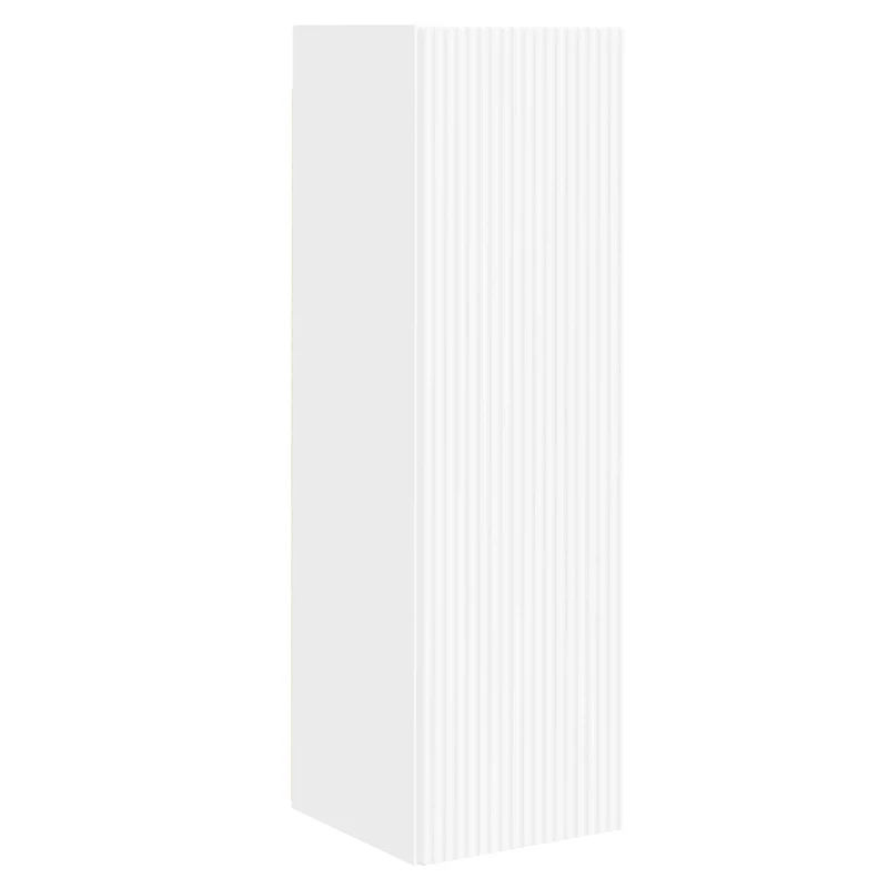 Meuble TV mural moderne modulable rangement spacieux 31 x 100 x 29,5 cm en bois blanc 02_0056208