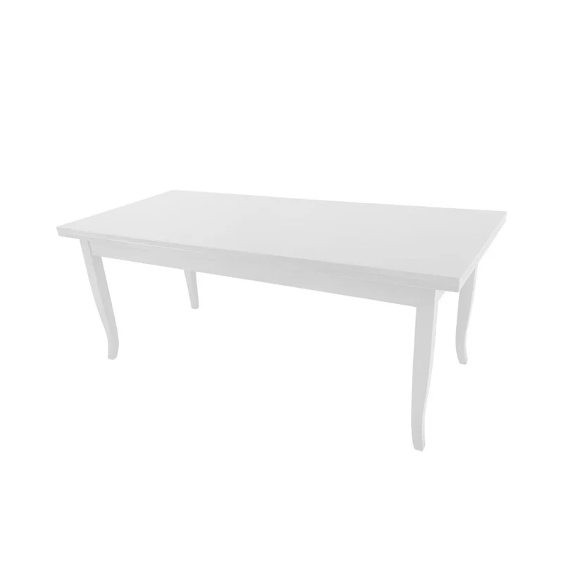 Tavolo allungabile in legno 140x80 cm colore bianco - Verona