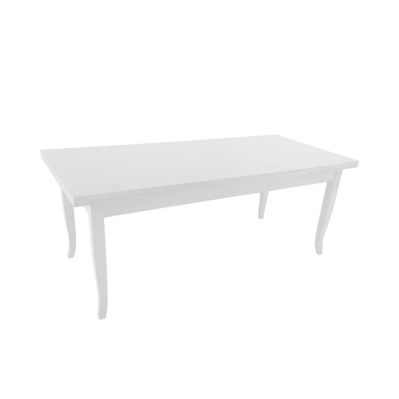 Tavolo allungabile in legno 140x80 cm colore bianco - Verona