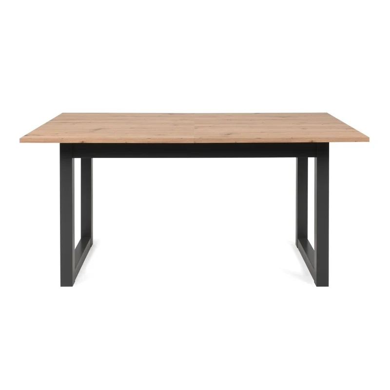 Tavolo allungabile 160x90 cm con piano colore quercia e struttura antracite - Denver 50