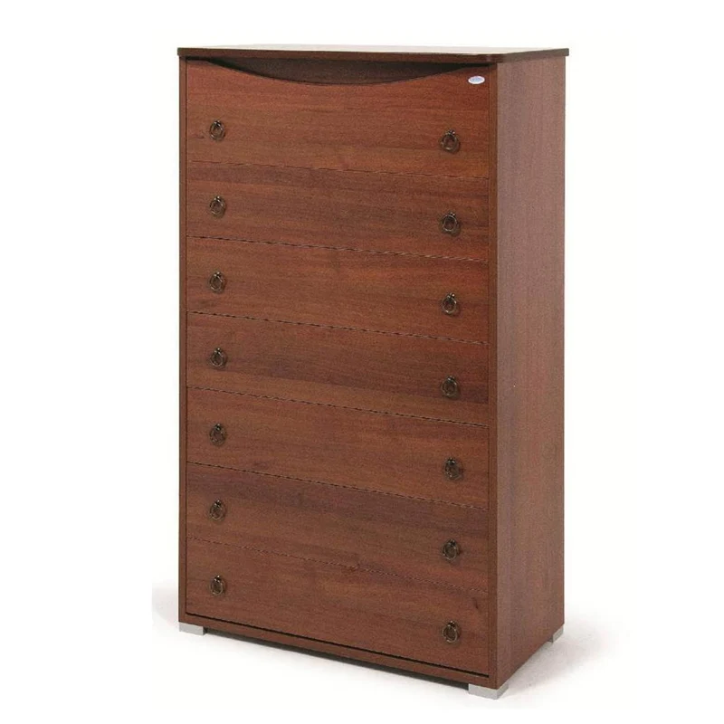Cassettiera con 7 cassetti colore noce antico 76x41x127H cm - Settimino Maxi