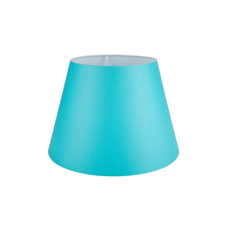Lampada da tavolo con base bianca e paralume tessuto turchese - LAGUNA H372877