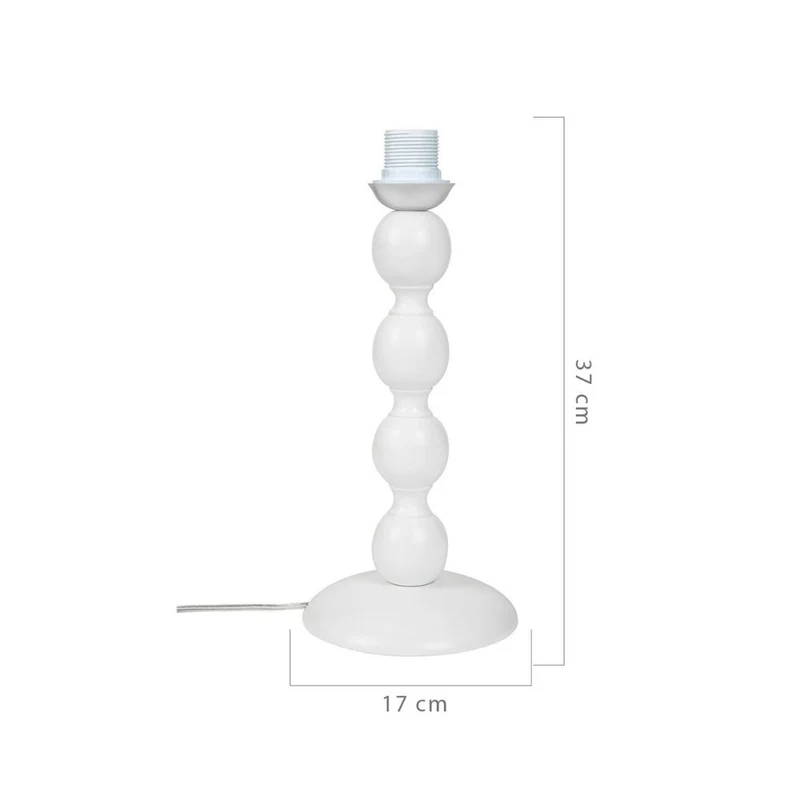 Lampada da tavolo con base bianca e paralume tessuto rosso - LAGUNAH372865