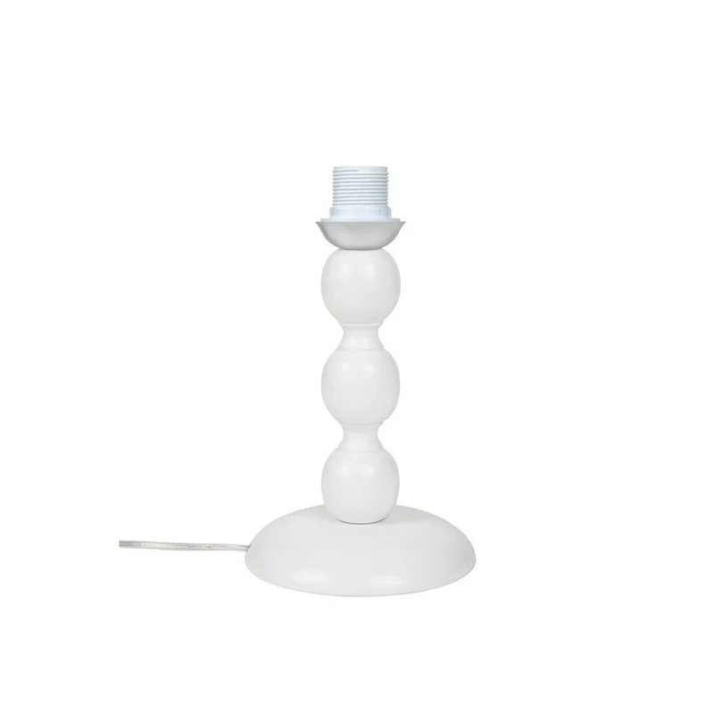 Lampada da tavolo con base bianca e paralume tessuto turchese - LAGUNAH272877