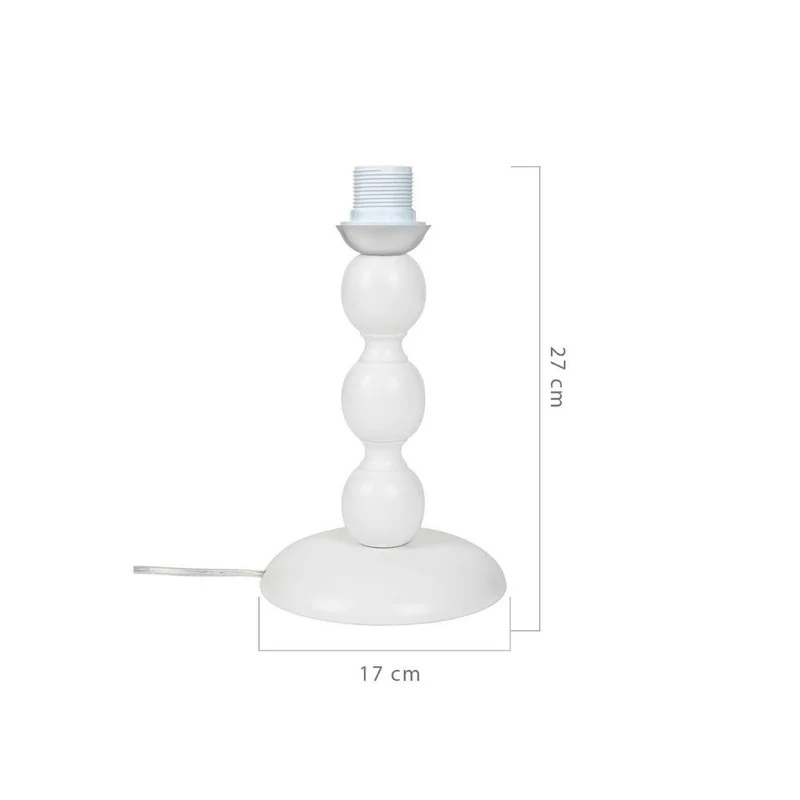 Lampada da tavolo con base bianca e paralume tessuto turchese - LAGUNAH272877