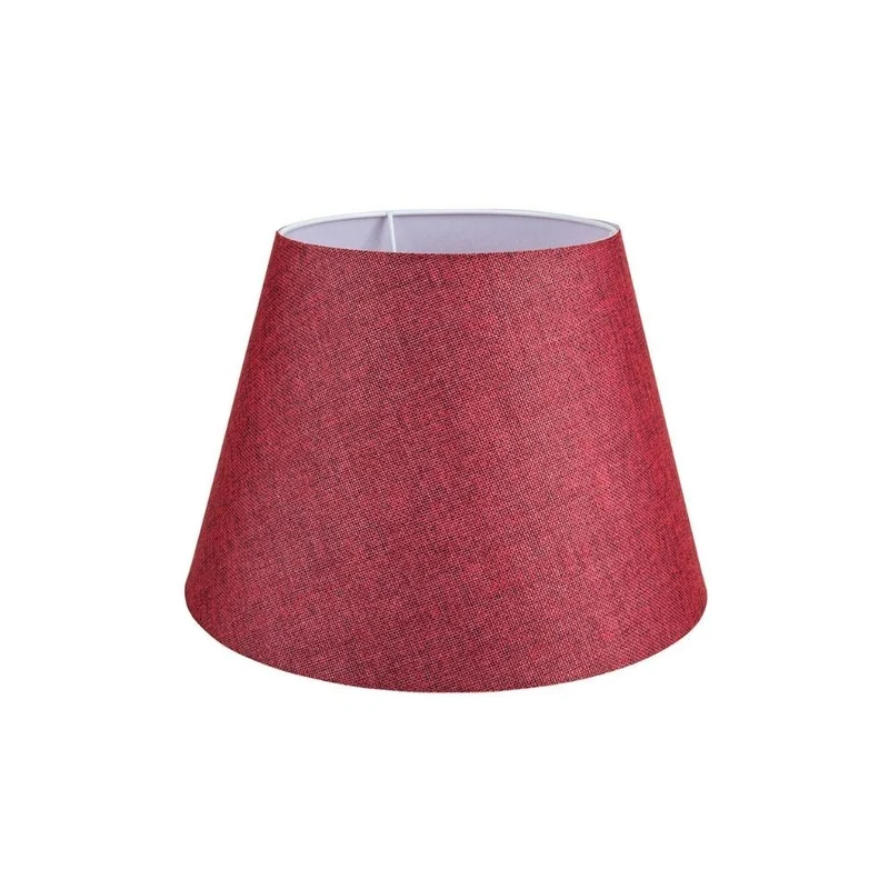Lampada da tavolo con base bianca e paralume tessuto rosso - LAGUNAH272865