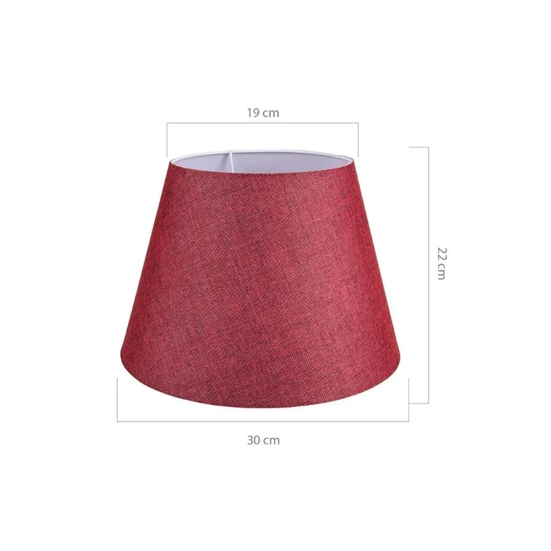 Lampada da tavolo con base bianca e paralume tessuto rosso - LAGUNAH272865