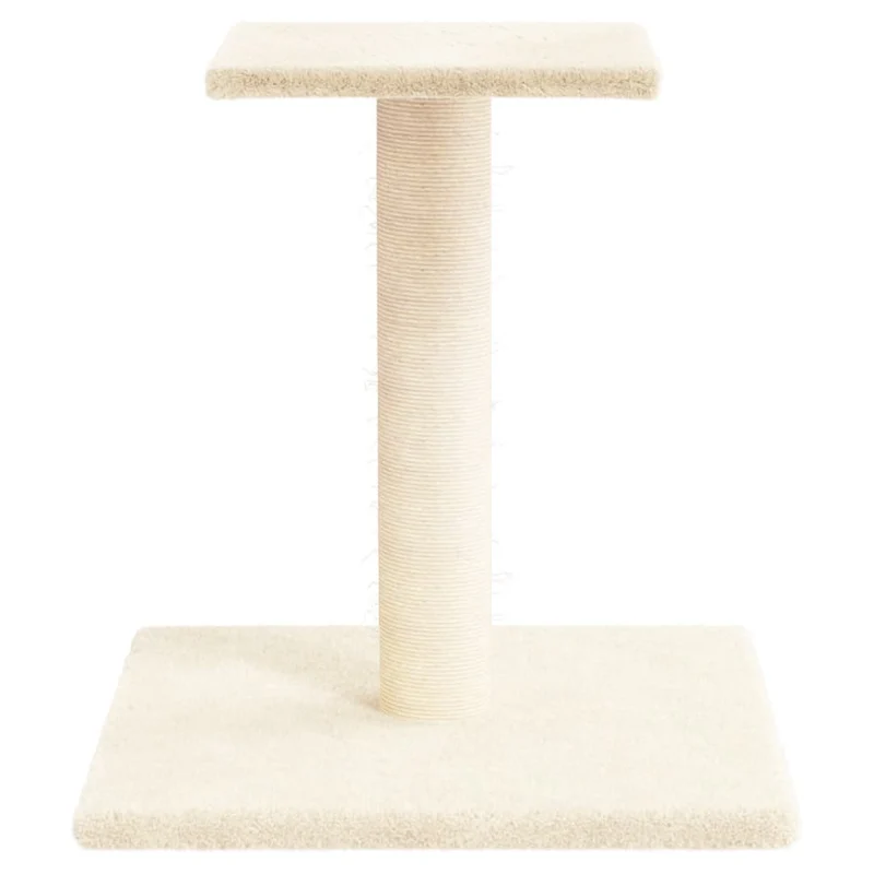 Arbre à chat meuble tour grimper jouet grattage grattoir escalade plateforme avec plate-forme 38 cm crème 02_0022727