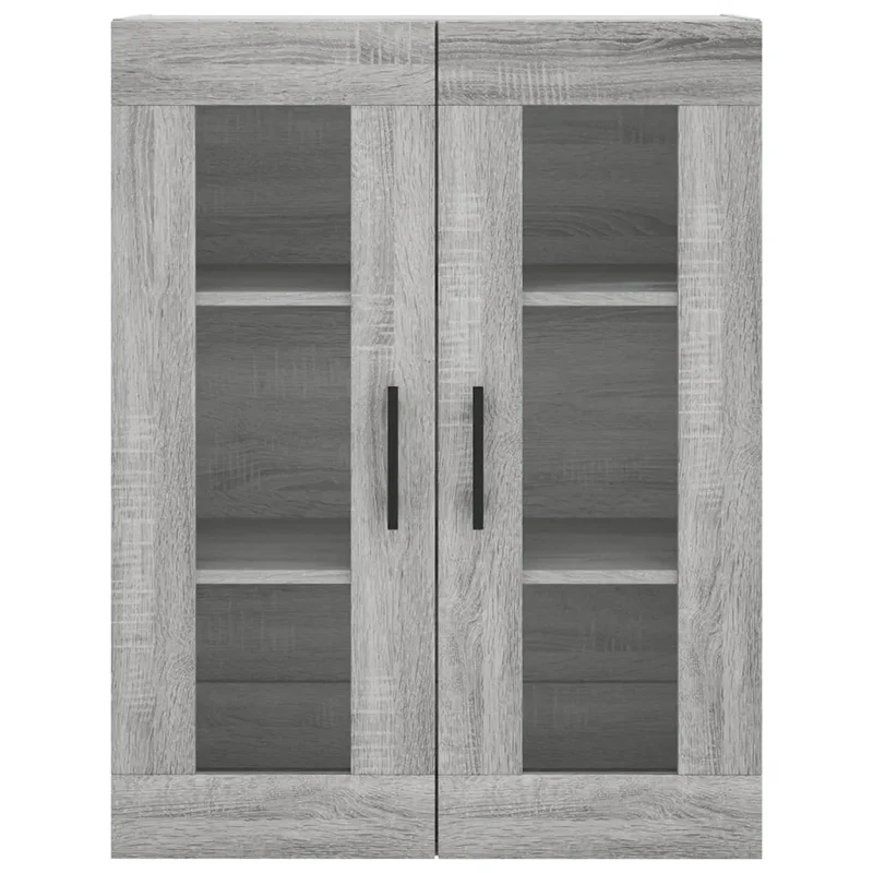 Lot de 2 armoires murales rangement décoratif 69,5 x 34 x 90 cm en bois d'ingénierie sonoma gris 02_0055449