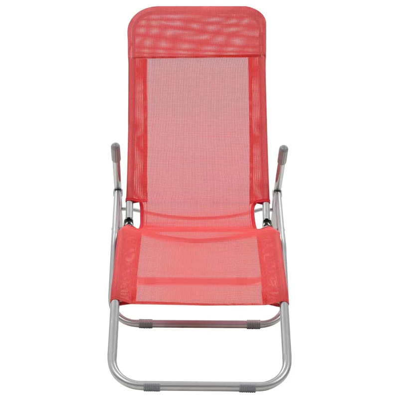 Chaises longues pliables 2 pièces textilène rouge 02_0011952