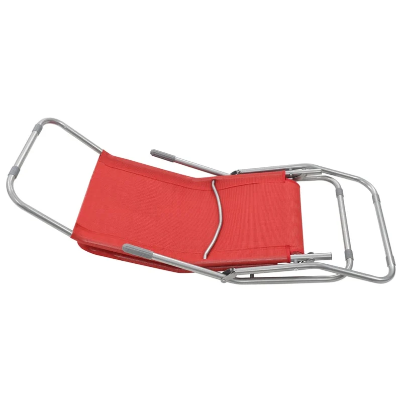 Chaises longues pliables 2 pièces textilène rouge 02_0011952