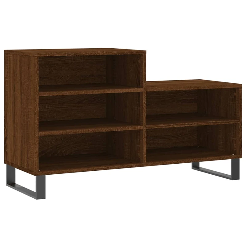 Armoire à chaussures range chaussures rangement meuble entrée couloir salon 102 x 36 x 60 cm bois d'ingénierie brun 02_0021617