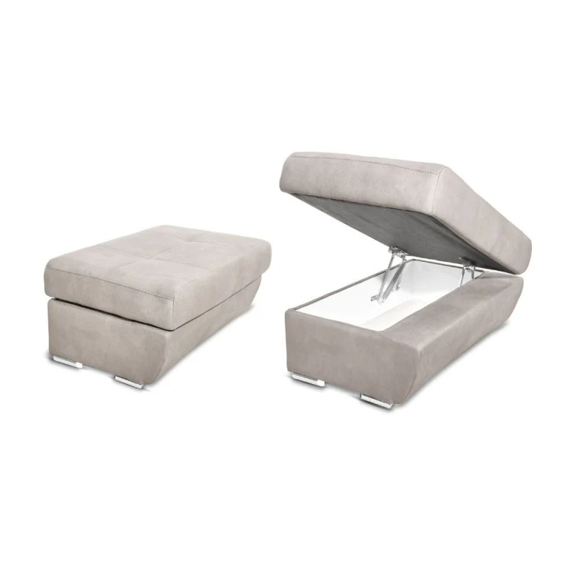 Divano letto angolare con penisola destra colore grigio chiaro 260 cm - Fiona
