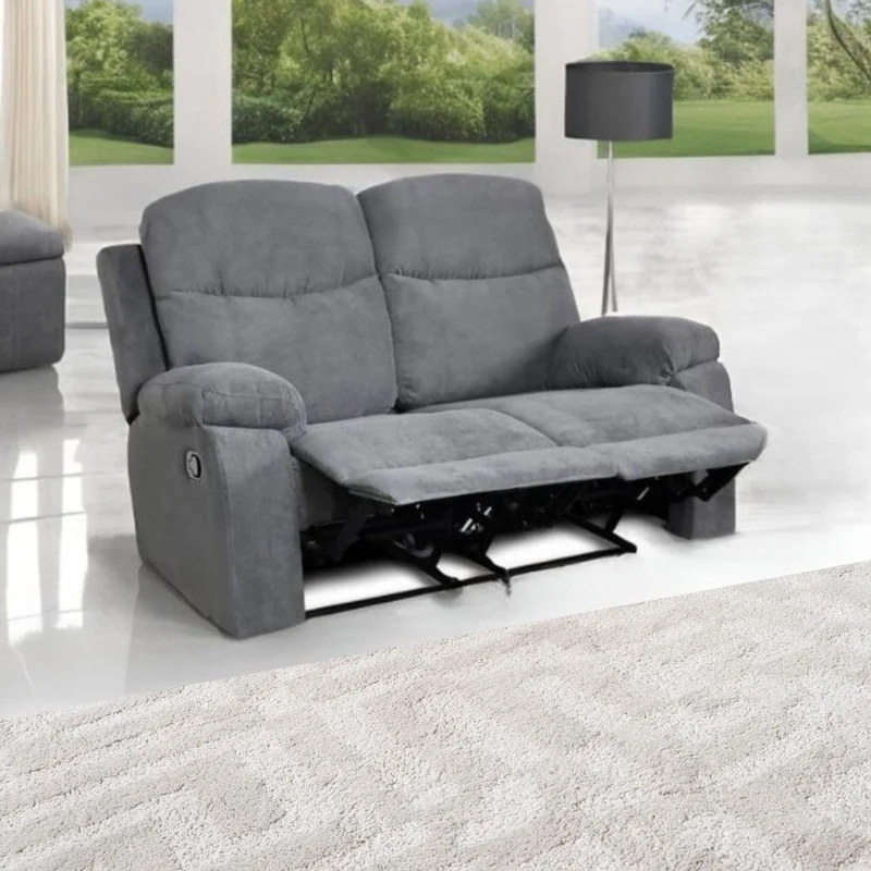 Divano 2 posti reclinabile colore grigio Twist 20 - Chicago