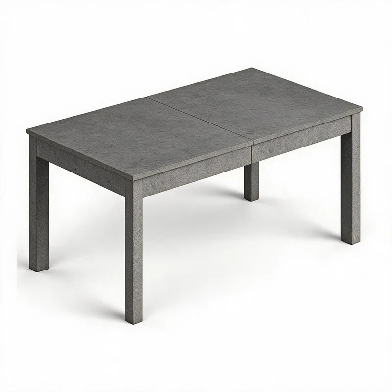 Tavolo allungabile a 320 cm colore cemento 160x90 cm - Super4
