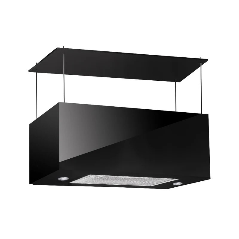 Cappa a isola in cristallo color nero 60 cm - Samet Diamond