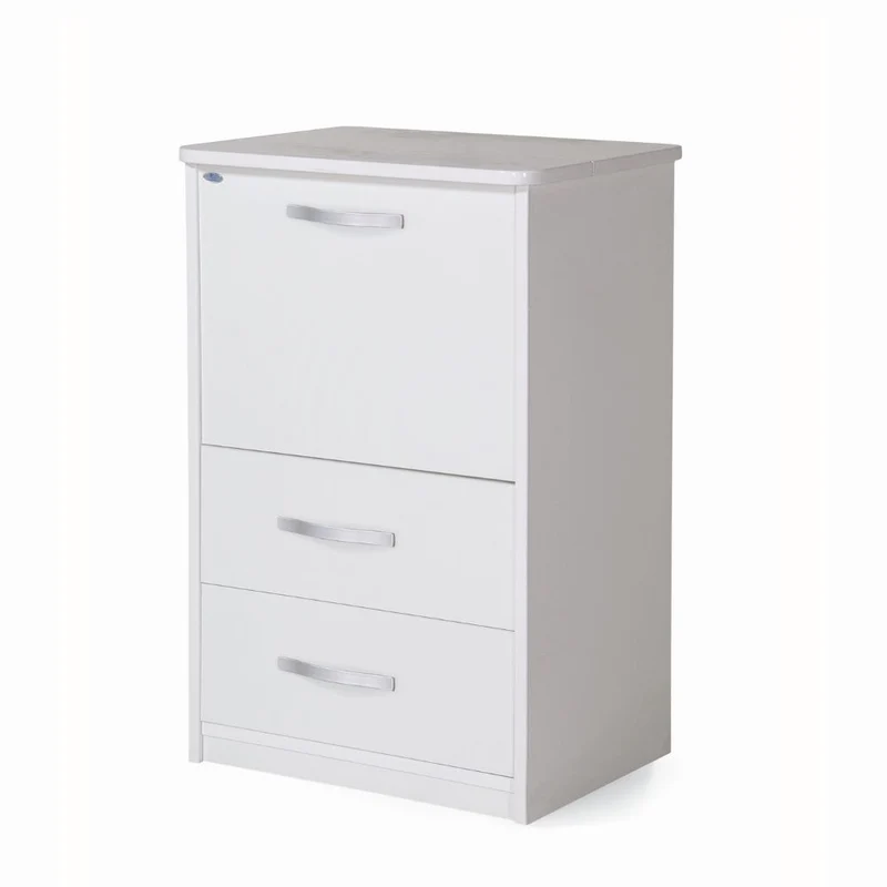 Mobile da stiro con cassetti colore bianco frassinato 57x89H cm
