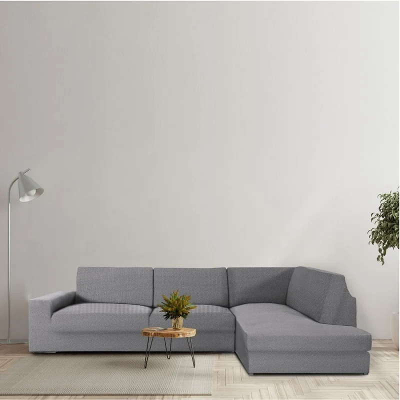 Copridivano angolare 350-500 cm destro colore grigio - Jaz
