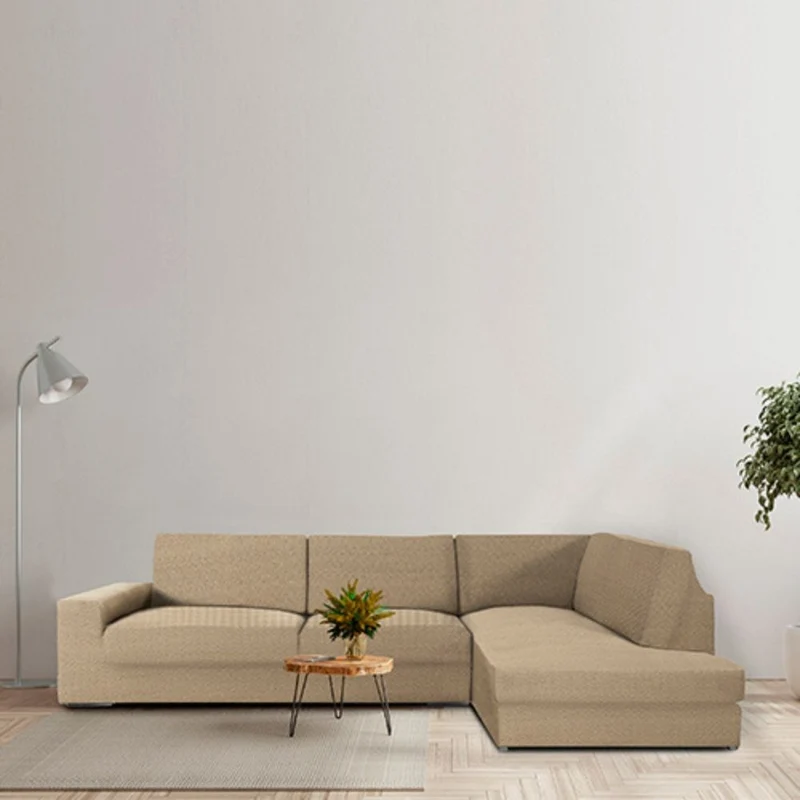 Copridivano angolare 350-500 cm destro colore beige - Jaz
