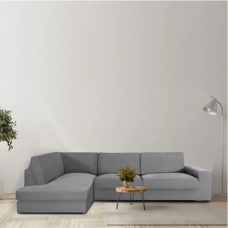 Copridivano angolare 350-500 cm sinistro colore grigio - Jaz