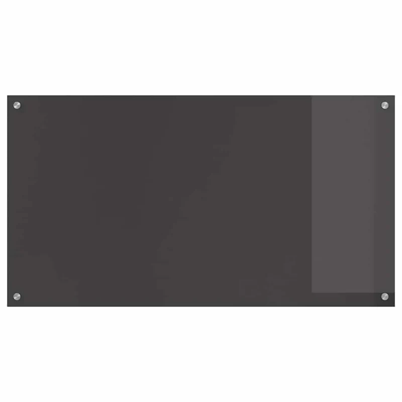 Lot de 2 crédences de cuisine moderne épuré 110 x 60 cm thermorésistant design en verre trempé gris foncé 02_0056274