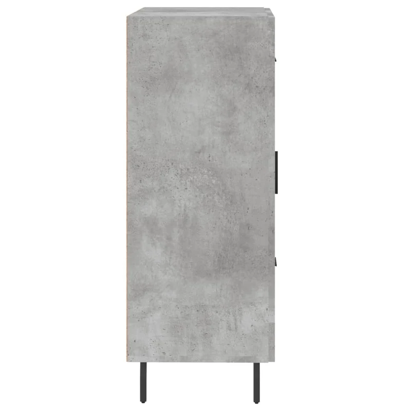 Buffet bahut commode armoire meuble de rangement organisateur cuisine salle de séjour salon 69,5 x 34 x 90 cm bois d'ingénierie gris 02_0032014