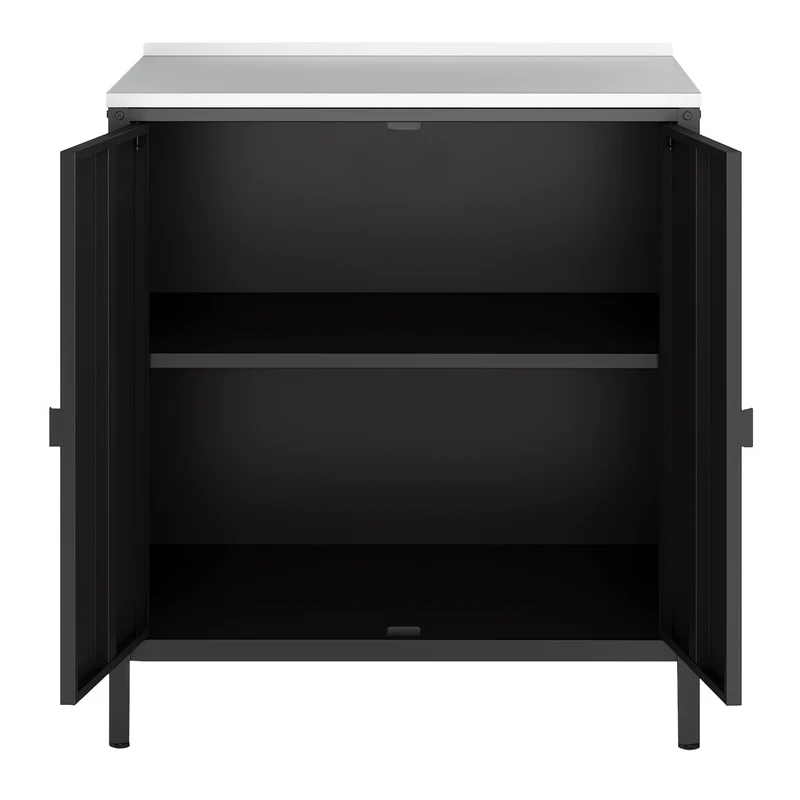 Armoire de jardin acier laqué 92 x 80 x 50 cm noir mat 03_0006354
