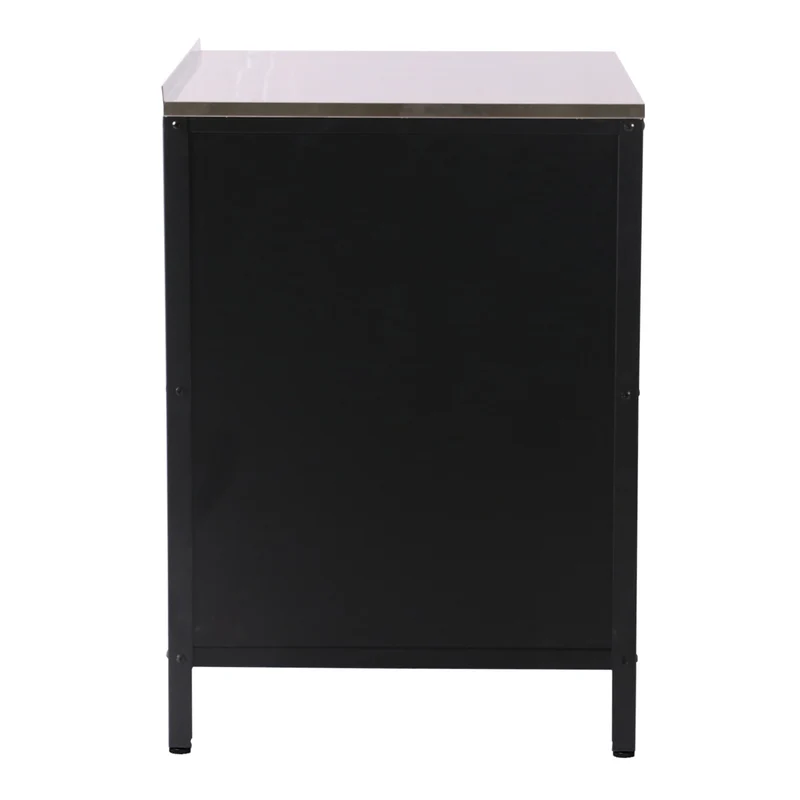 Armoire de jardin acier laqué 92 x 80 x 50 cm noir mat 03_0006354
