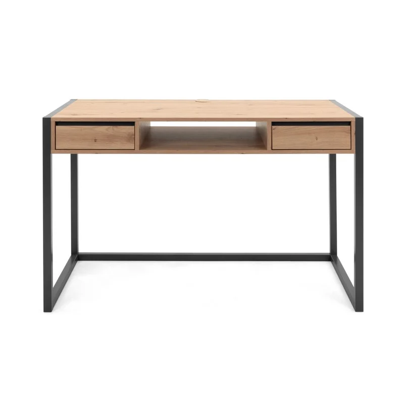 Scrivania 120x75H cm colore quercia e antracite - Denver 30