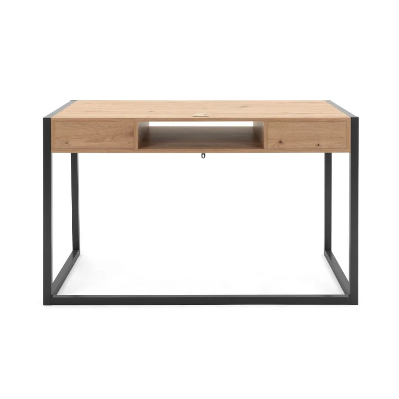 Scrivania 120x75H cm colore quercia e antracite - Denver 30