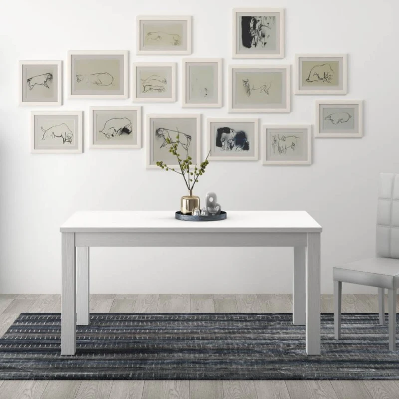 Tavolo allungabile colore bianco frassinato 120x80 cm - Firenze