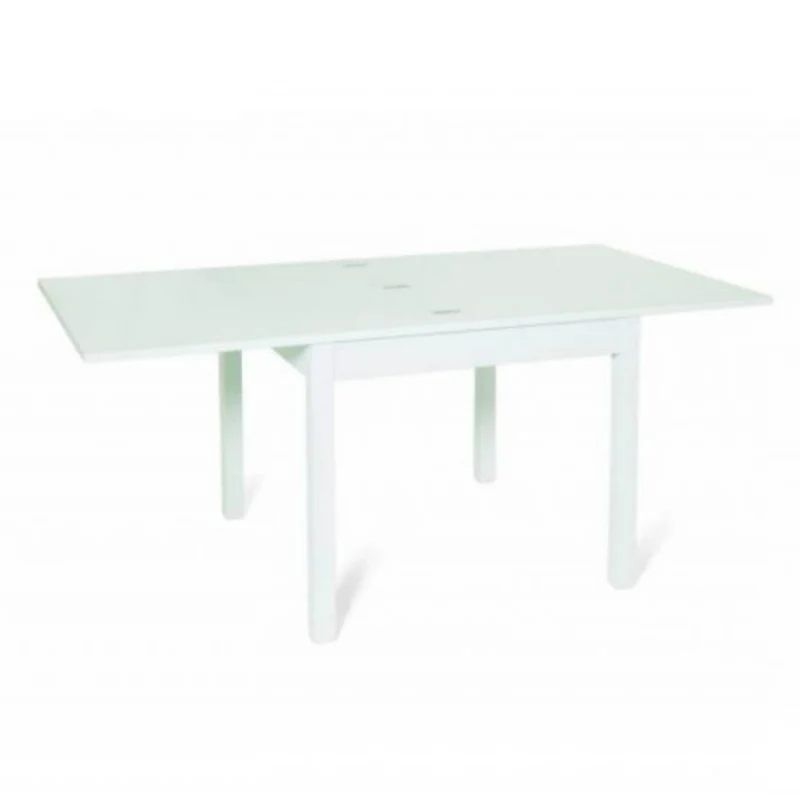 Tavolo quadrato raddoppiabile colore bianco frassinato 90x90 cm - Firenze